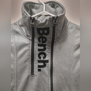 BENCH gray/black dual-zipper funnel neck jacket